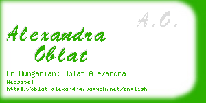 alexandra oblat business card